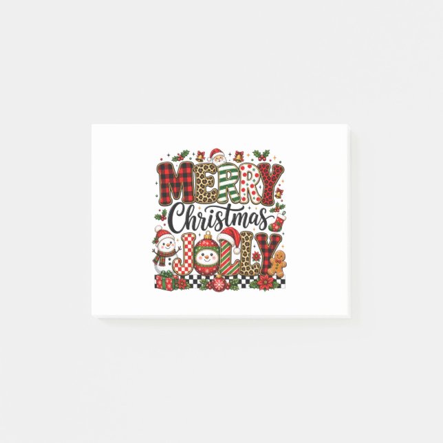 Bloco De Notas Feliz Natal Alegre (Frente)