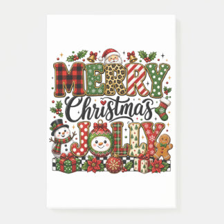 Bloco De Notas Feliz Natal Alegre Fofo