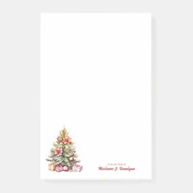 Bloco De Notas Feliz Natal - Árvore de Natal Personalizada (Frente)