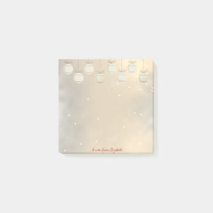 Bloco De Notas Feliz Natal,Bolas de Natal,Dourado -Personalizado