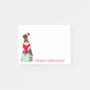 Bloco De Notas Feliz Natal Cachorro Doberman Natal