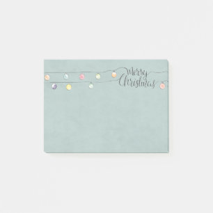 Bloco De Notas Feliz Natal com uma Corda de Ornamentos