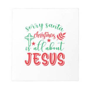 Bloco De Notas Feliz Natal De Natal É Tudo Sobre Jesus