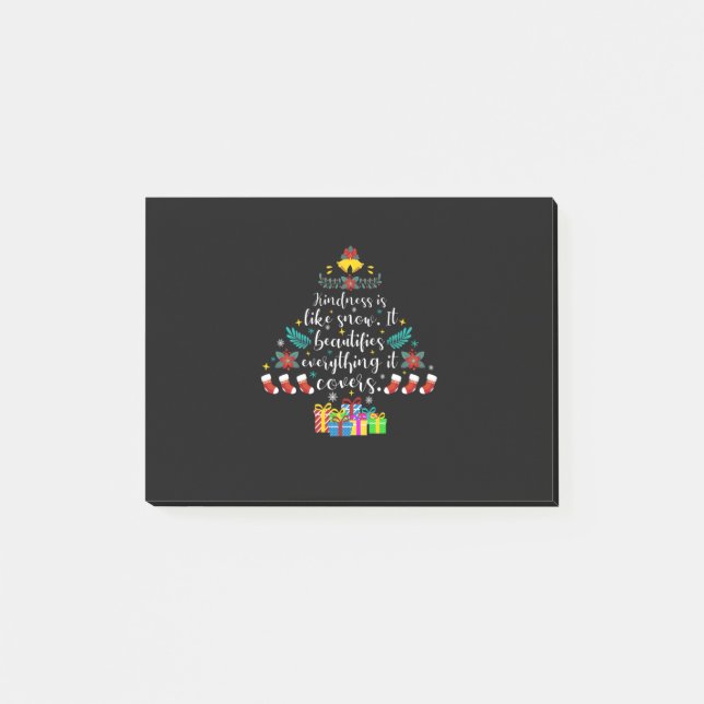 Bloco De Notas Feliz Natal É Como Neve (Frente)