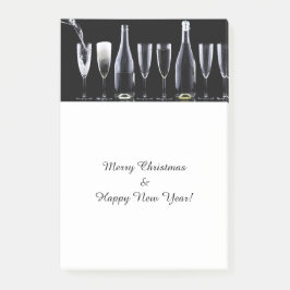 Bloco De Notas Feliz Natal e Feliz ano novo, Vinho de Champanhe