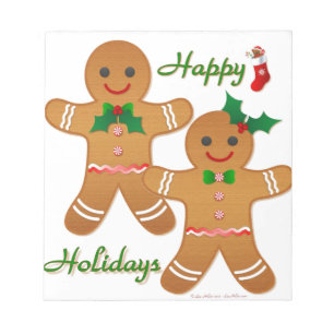 Bloco De Notas Feliz Natal Gingercake Man Boy