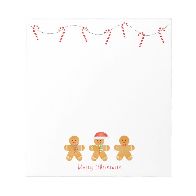Bloco De Notas Feliz Natal Gingercake Men (Frente)