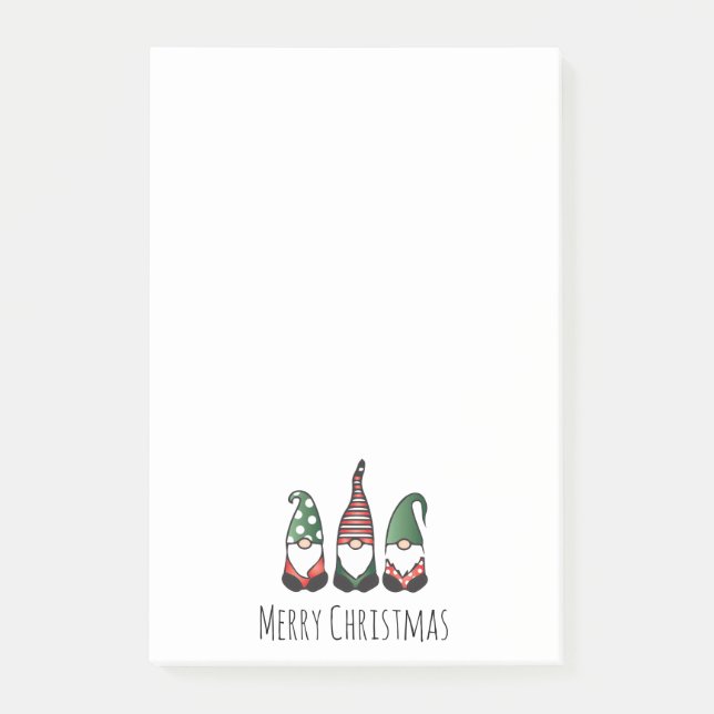 Bloco De Notas Feliz Natal Gnomos (Frente)