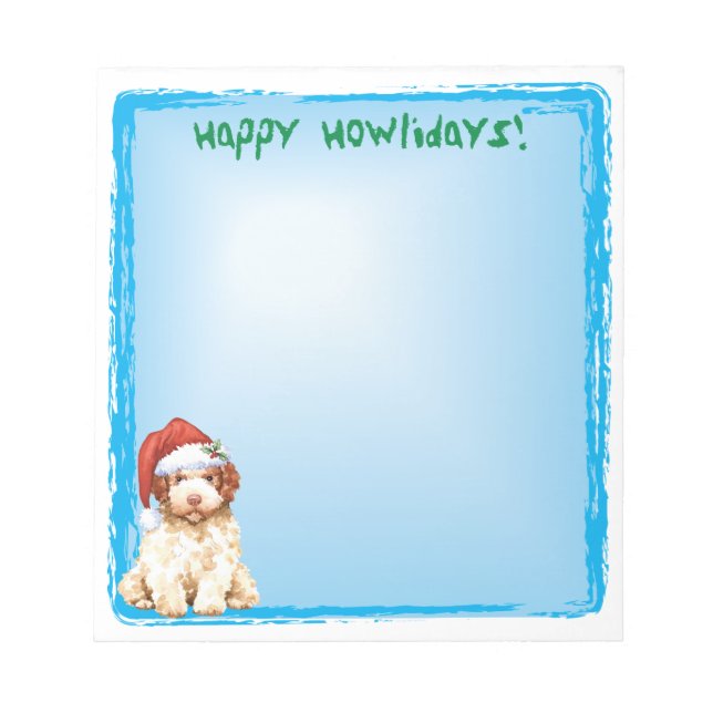 Bloco de Notas Feliz Natal Lagotto Romagnolo (Frente)