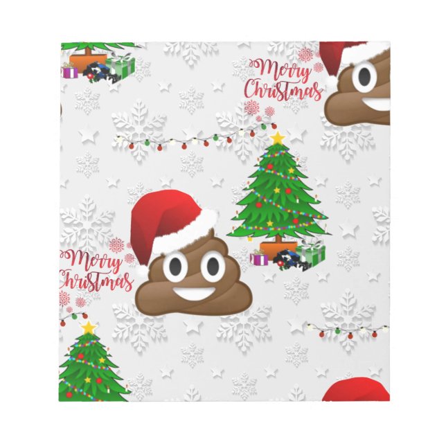 Bloco De Notas feliz natal poo emoji (Frente)