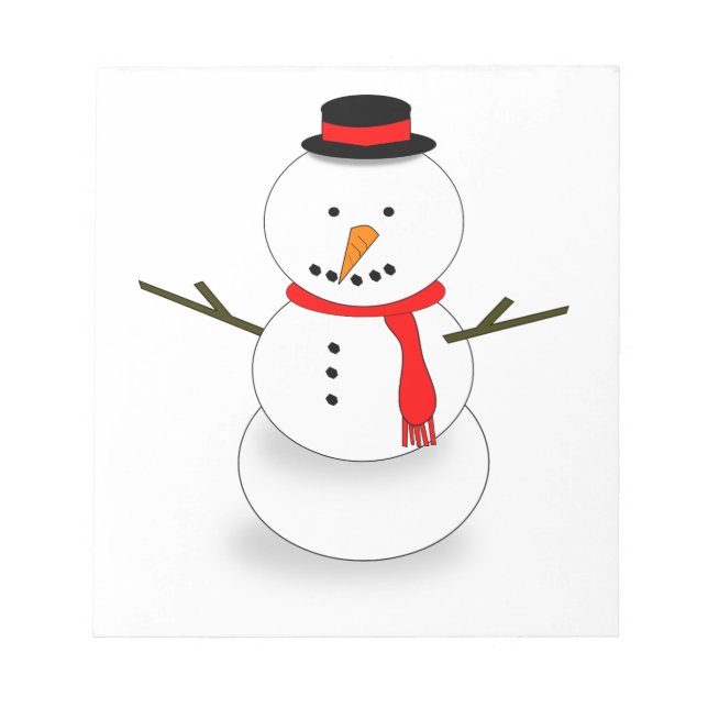 Bloco De Notas Feliz Natal Snowman (Frente)