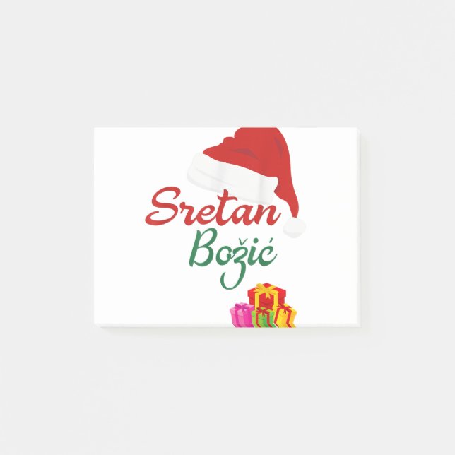 Bloco De Notas Feliz Natal sretan bozic hrvatski croatian (Frente)