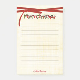 Bloco De Notas Feliz Natal Tartan Pattern Typografia