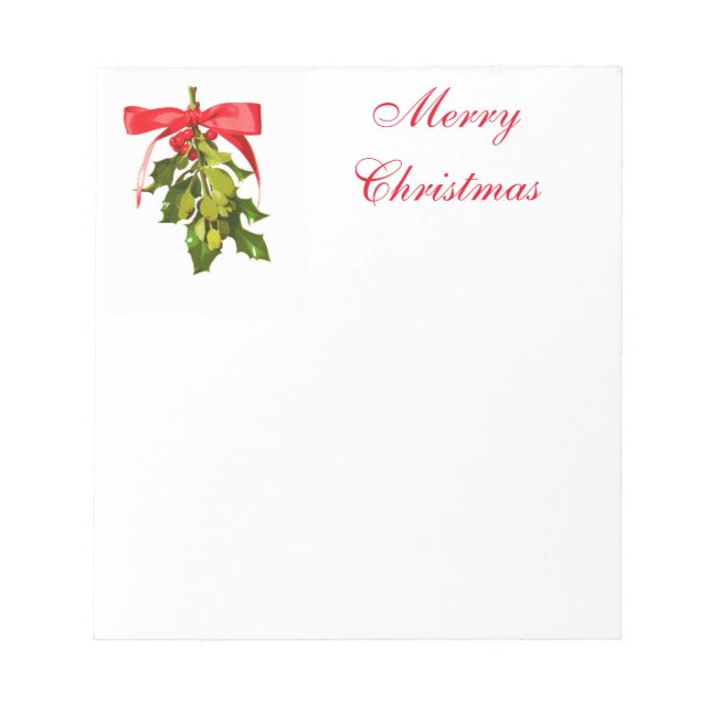 Bloco De Notas Feliz Natal visco (Frente)