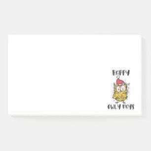 Bloco De Notas Feliz Owly Days Engraçado Papai noel Coruja