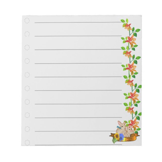 Bloco de Notas Feliz Páscoa (Frente)