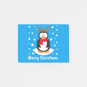 Bloco De Notas Feliz Pinguim de Natal