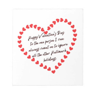 Bloco De Notas Feliz presente de Dia de os namorados Engraçado ci