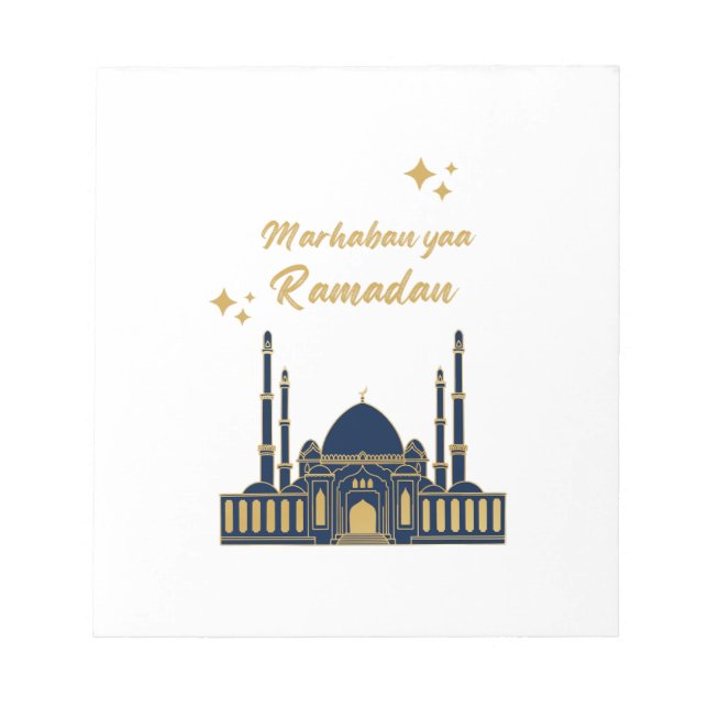 Bloco De Notas Feliz Ramadan Kareem - Eid Mubarak cita (Frente)