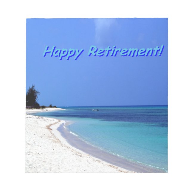 Bloco De Notas Feliz Reforma - Céu azul, oceano azul (Frente)