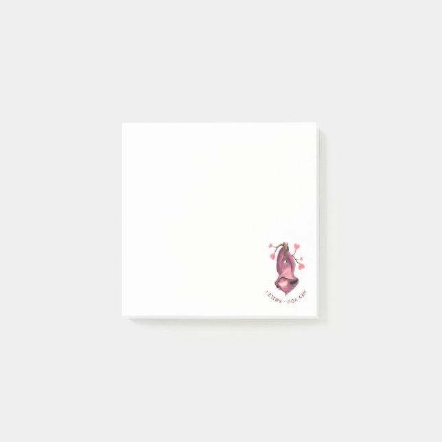 Bloco De Notas Feliz Sorriso de Lama - Seu Texto (Frente)