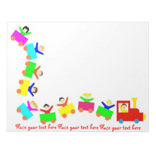 Bloco De Notas Feliz trem infantil