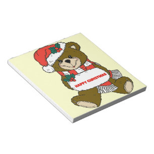 Bloco De Notas Feliz Urso de Natal