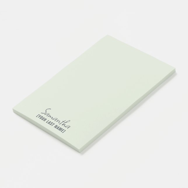 Bloco De Notas Feminine Minimalist Notepad | Dusty Sage (Inclinado)
