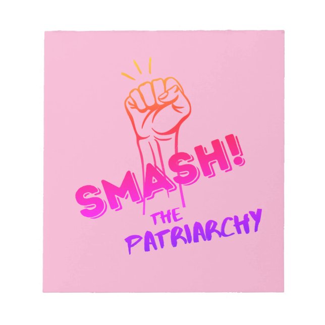Bloco De Notas feminista - Esmague o Patriarcado - (Frente)