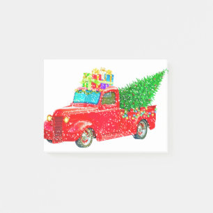 Bloco De Notas Feriado de Carro Retro Natal