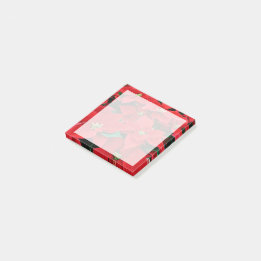 Bloco De Notas Feriado de Poinsettia Vermelha