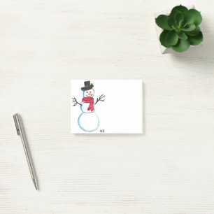 Bloco De Notas Feriados de inverno de inverno de Snowman Retro