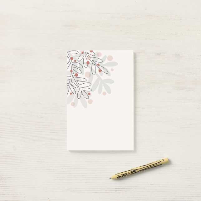Bloco De Notas Férias abstratas de Natal visco (Na mesa)