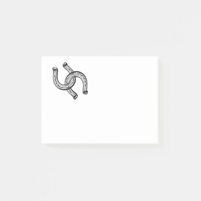 Bloco De Notas Ferraduras em preto (Frente)