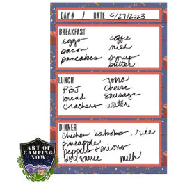 Bloco De Notas Ferramenta de Planeamento de Refeições do Menu de