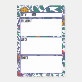 Bloco De Notas Ferramenta de Planeamento de Refeições do Menu de