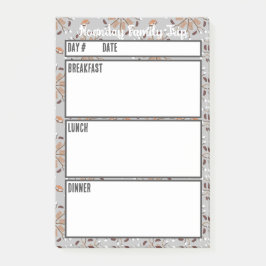 Bloco De Notas Ferramenta de Planeamento de Refeições do Menu de