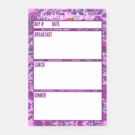 Bloco De Notas Ferramenta de Planeamento de Refeições do Menu de