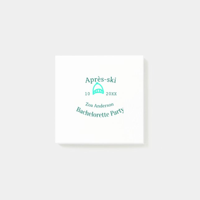Bloco De Notas Festa de despedida de solteira Après-ski chapéu tu (Frente)