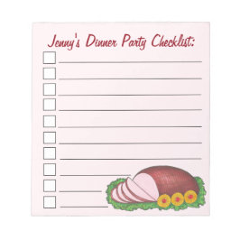 Bloco De Notas Festa de Janta de Natal do Pink Ham Ham