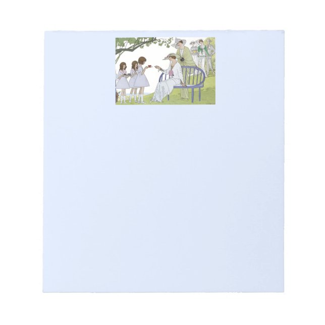 Bloco De Notas Festa do Chá no Jardim Vintage (Frente)