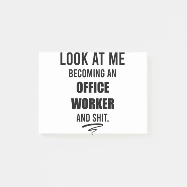 Bloco De Notas Festa do Office Worker T-Shirt Office Poste engraç (Frente)