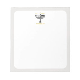 Bloco De Notas Festival Simples de Luzes Menorah Hanukkah