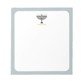 Bloco De Notas Festival Simples de Luzes Menorah Hanukkah