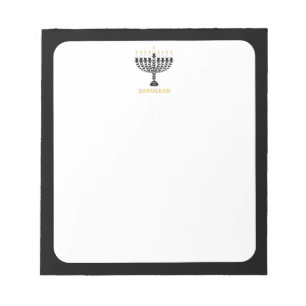 Bloco De Notas Festival Simples de Luzes Menorah Hanukkah