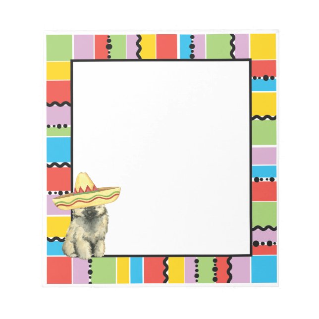 Bloco De Notas Fiesta Keeshond (Frente)