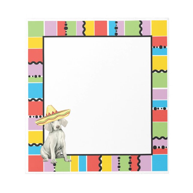 Bloco De Notas Fiesta Weimaraner Notepad (Frente)