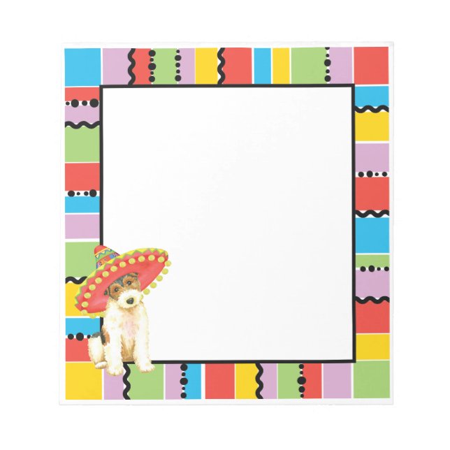 Bloco De Notas Fiesta Wire Fox Terrier (Frente)