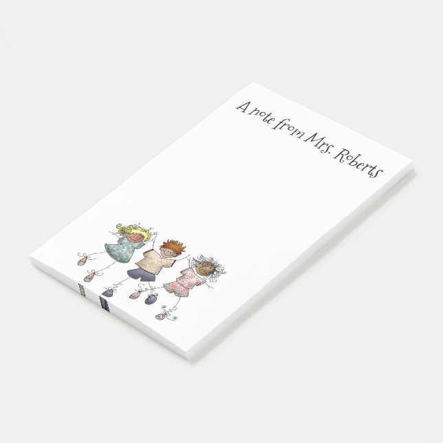 Bloco De Notas Figuras de Palitinhos Fofas  (Inclinado)