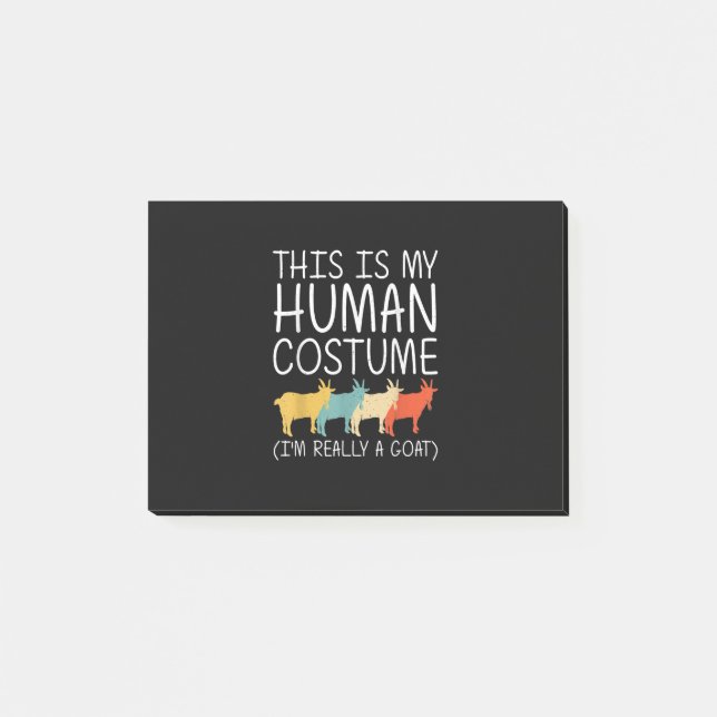 Bloco De Notas Figurino Humano de Goat Halloween (Frente)